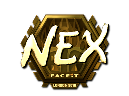 Наклейка | nex (золотая) | Лондон 2018