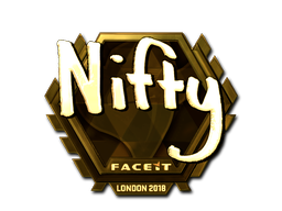 Наклейка | Nifty (золотая) | Лондон 2018