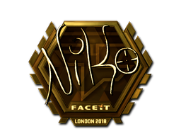 Наклейка | NiKo (золотая) | Лондон 2018