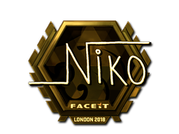 Наклейка | niko (золотая) | Лондон 2018