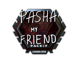 Наклейка | pashaBiceps (металлическая) | Лондон 2018