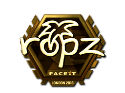 Sticker | ropz (Gold) | London 2018
