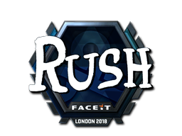 Наклейка | RUSH (металлическая) | Лондон 2018