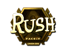 Наклейка | RUSH (золотая) | Лондон 2018