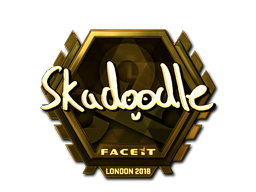 Наклейка | Skadoodle (золотая) | Лондон 2018