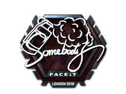 Наклейка | somebody (металлическая) | Лондон 2018