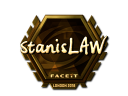 Наклейка | stanislaw (золотая) | Лондон 2018