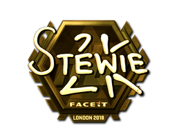 Наклейка | Stewie2K (золотая) | Лондон 2018