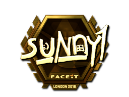 Наклейка | suNny (золотая) | Лондон 2018