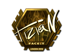 Наклейка | tiziaN (золотая) | Лондон 2018