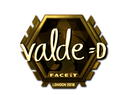 Наклейка | v4lde (золотая) | Лондон 2018