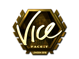 Наклейка | vice (золотая) | Лондон 2018