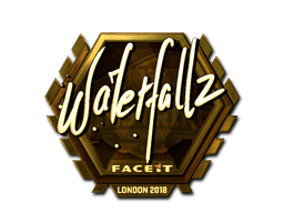 Наклейка | waterfaLLZ (золотая) | Лондон 2018