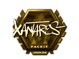 Наклейка | XANTARES (золотая) | Лондон 2018