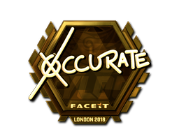 Наклейка | xccurate (золотая) | Лондон 2018