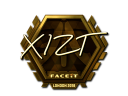 Наклейка | Xizt (золотая) | Лондон 2018