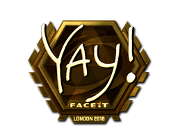 Наклейка | yay (золотая) | Лондон 2018