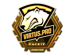 Наклейка | Virtus.Pro (золотая) | Лондон 2018