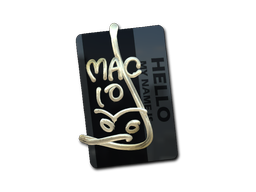 Sticker | Hello MAC-10 (Gold)