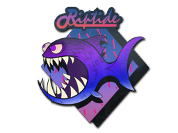 Наклейка | Фиолетовый рыбозуб