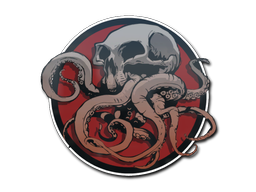 印花 | 骷髅章鱼（血月）