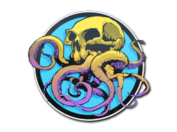 印花 | 骷髅章鱼（落日海洋）