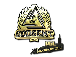 Наклейка | GODSENT (Gold) | Stockholm 2021