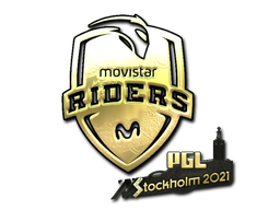Наклейка | Movistar Riders (Gold) | Stockholm 2021