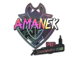 Наклейка | AMANEK (голографическая) | Стокгольм 2021