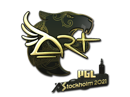 Наклейка | arT (золотая) | Стокгольм 2021