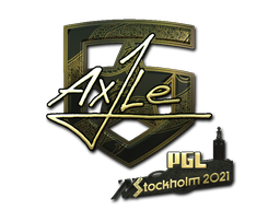 Наклейка | Ax1Le (золотая) | Стокгольм 2021