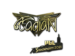 Наклейка | cadiaN (золотая) | Стокгольм 2021