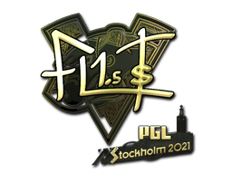 Наклейка | FL1T (золотая) | Стокгольм 2021