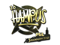 Наклейка | hampus (золотая) | Стокгольм 2021