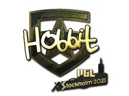Наклейка | HObbit (золотая) | Стокгольм 2021