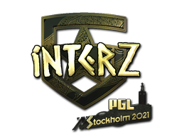 Наклейка | interz (золотая) | Стокгольм 2021