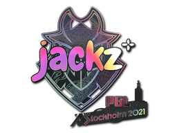 Наклейка | JACKZ (голографическая) | Стокгольм 2021