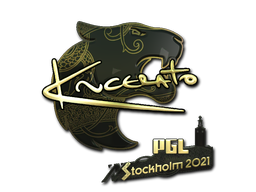 Наклейка | KSCERATO (золотая) | Стокгольм 2021