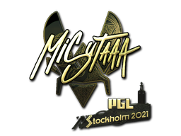 Наклейка | misutaaa (золотая) | Стокгольм 2021