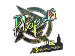 Наклейка | Plopski (голографическая) | Стокгольм 2021