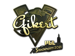 Наклейка | Qikert (золотая) | Стокгольм 2021