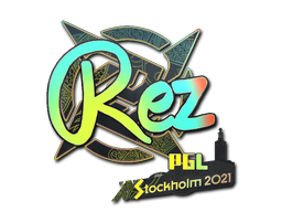 Наклейка | REZ (голографическая) | Стокгольм 2021