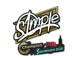 Наклейка | s1mple | Стокгольм 2021