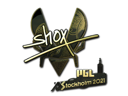 Наклейка | shox (золотая) | Стокгольм 2021