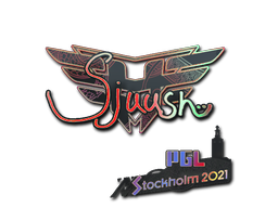 Наклейка | sjuush (голографическая) | Стокгольм 2021