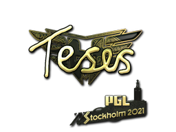 Наклейка | TeSeS (золотая) | Стокгольм 2021