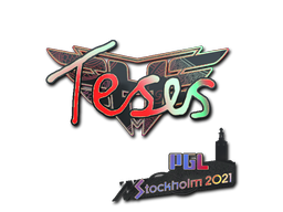 Наклейка | TeSeS (голографическая) | Стокгольм 2021
