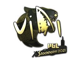 Наклейка | VINI (золотая) | Стокгольм 2021