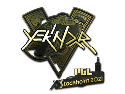 Наклейка | YEKINDAR (золотая) | Стокгольм 2021