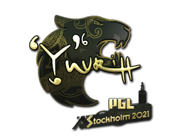 Наклейка | yuurih (золотая) | Стокгольм 2021